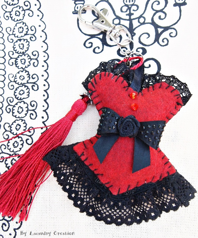 robe bustier corset laçage noir et robe rouge lacaudry creation 3